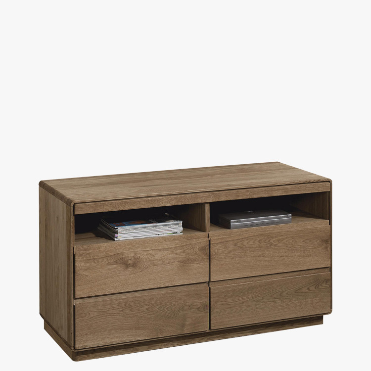 Tölgyfa masszív TV-szekrény, Helsinki 22 DP  - 0