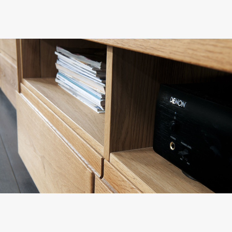 Tölgyfa masszív TV-szekrény, Helsinki 22 DP  - 3