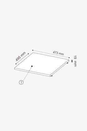 Police do skříně, typ 61 ON  - 0 2