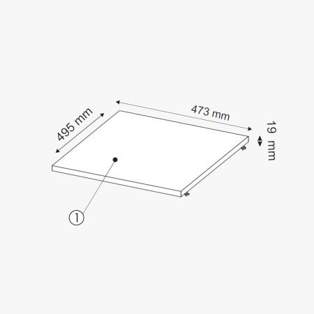 Police do skříně, typ 61 ON  - 1