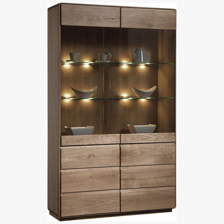 Luxus tölgy vitrin, helsinki 12 DP  - 0