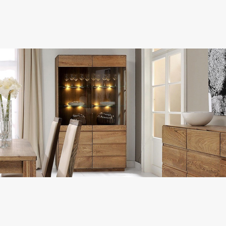 Luxus tölgy vitrin, helsinki 12 DP  - 2