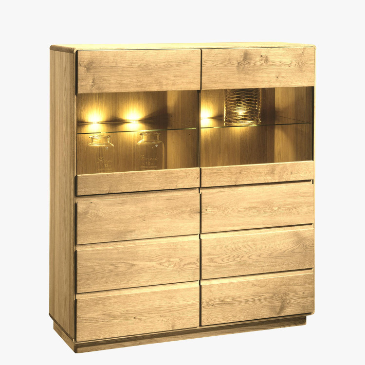 Tölgy vitrinszekrény típus 48 Helsinki ON  - 0