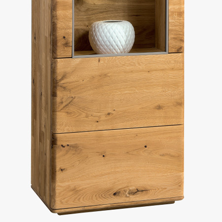 Tölgy keskeny vitrin Texas, TÍPUS 10 ON (Ajtónyitás bal oldalra)  - 14