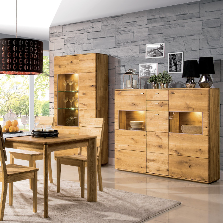 Magas, keskeny komód szélesebb üveges résszel, TÍPUS 12  - 13