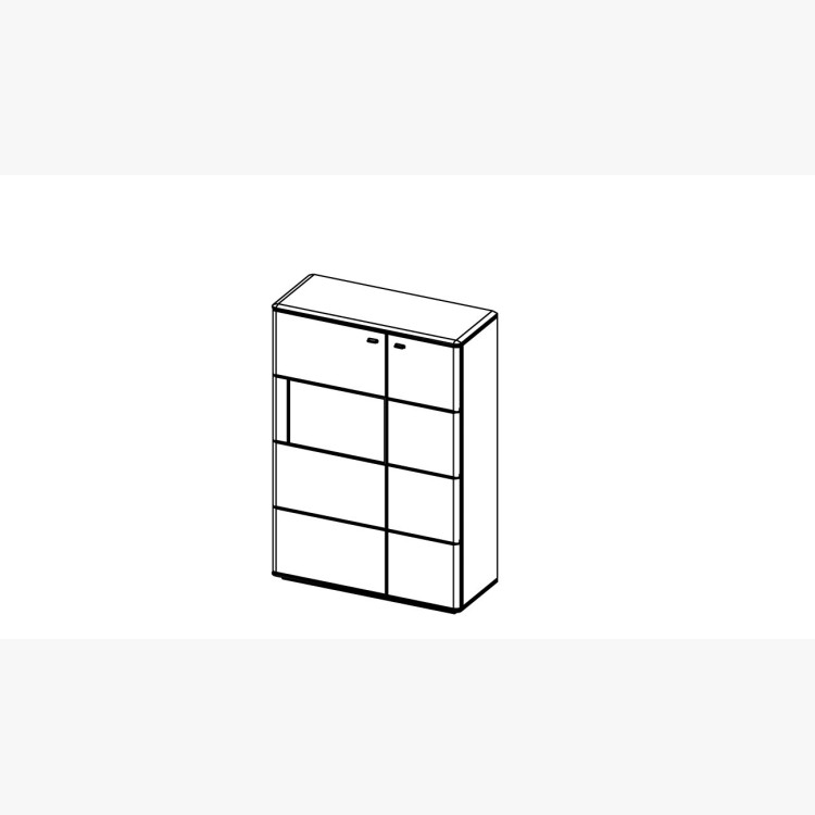 Magas komód egy üvegezett résszel, Texas típus 45  - 4