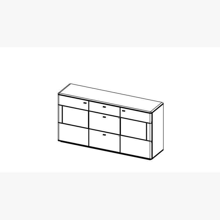 Luxus tölgyfa komód nappaliba, Texas Típus 49 ON  - 4