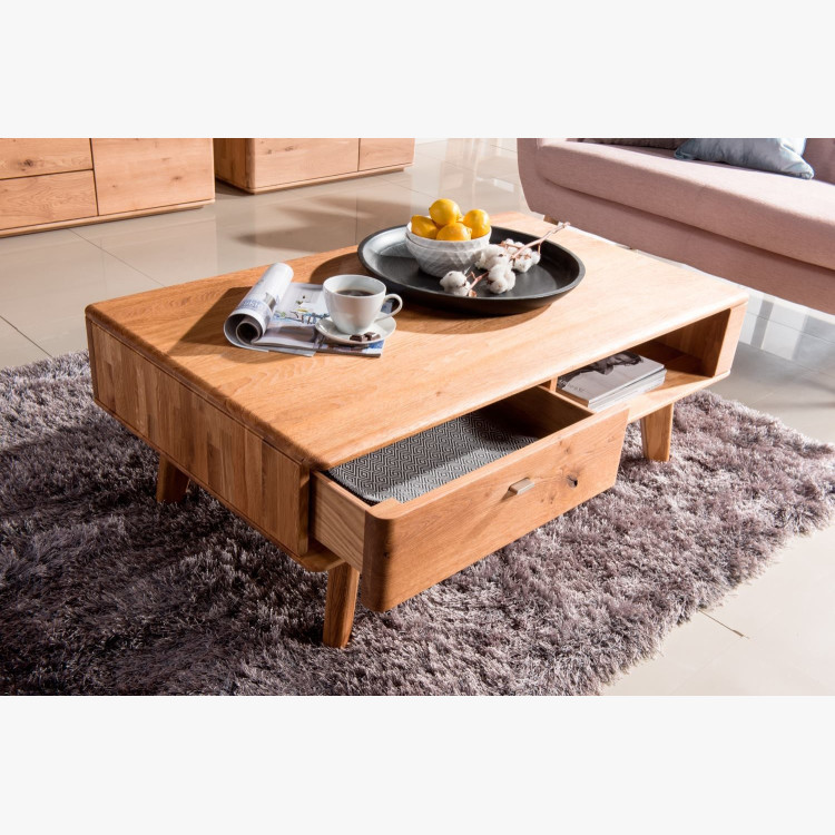 Alacsony komód egy üvegezett résszel tölgyből ON  - 7