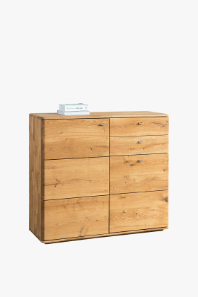 Magas tölgyfa komód nappaliba Texas 46 természetes tölgy színben