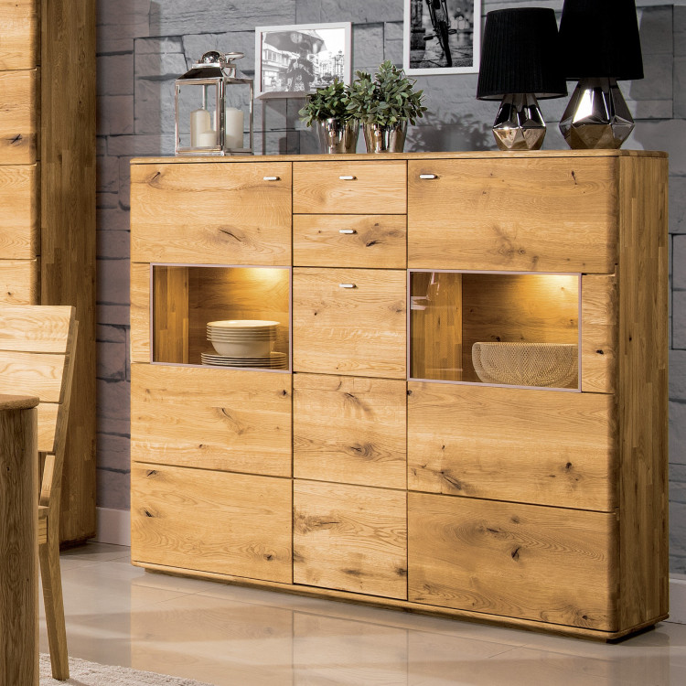 Magas és hosszú komód két üvegezett ajtóval, TYP 47 DP  - 9