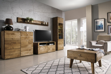 Hosszú TV-állvány, tömör tölgy, TYP 25 DP  - 3