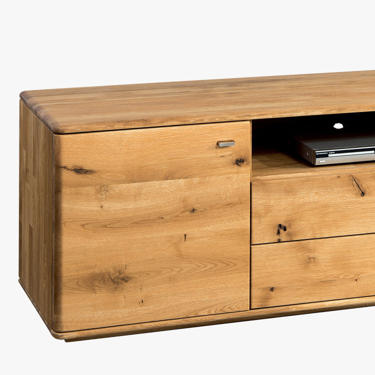 Hosszú TV-állvány, tömör tölgy, TYP 25 DP  - 8