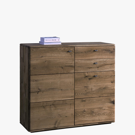 Tölgyfa magas komód a nappaliba, TYP 46 DP  - 0