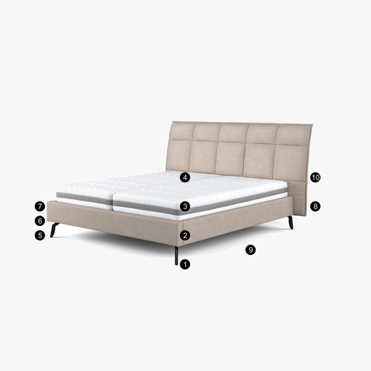 Lábtartós szövetágy 180 x 200 cm  - 10