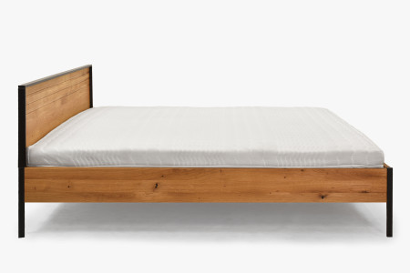 Tölgyfa franciaágy, fém lábakkal 180 x 200  - 10