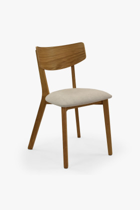 Tölgyfa szék világos kárpitozással  - 0