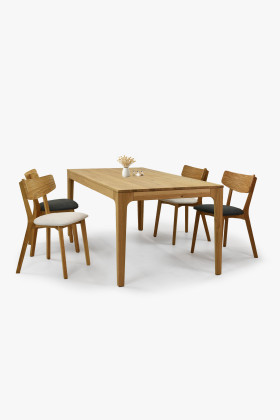 Tölgyfa szék világos kárpitozással  - 0 2