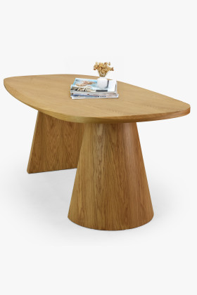 Tölgyfa dizájn étkezőasztal 200x100 cm natúr faerezetű