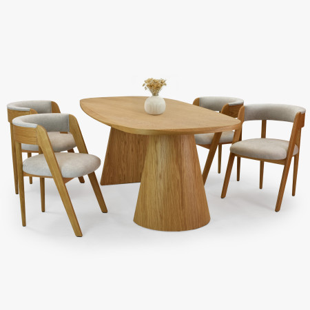 Design asztal tölgy 200 x 100 cm  - 8