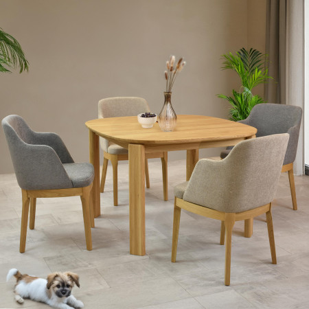 Szürkésbarna tölgyfa szék  - 14