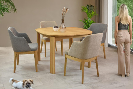 Szürkésbarna tölgyfa szék  - 15