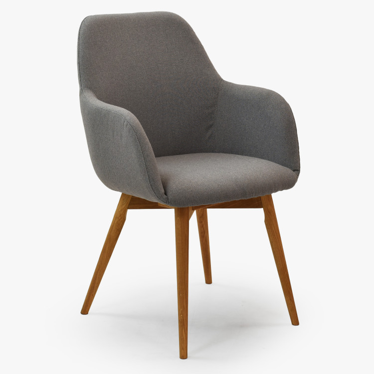 Tervezési szék karfákkal, Sky világosszürke  - 0