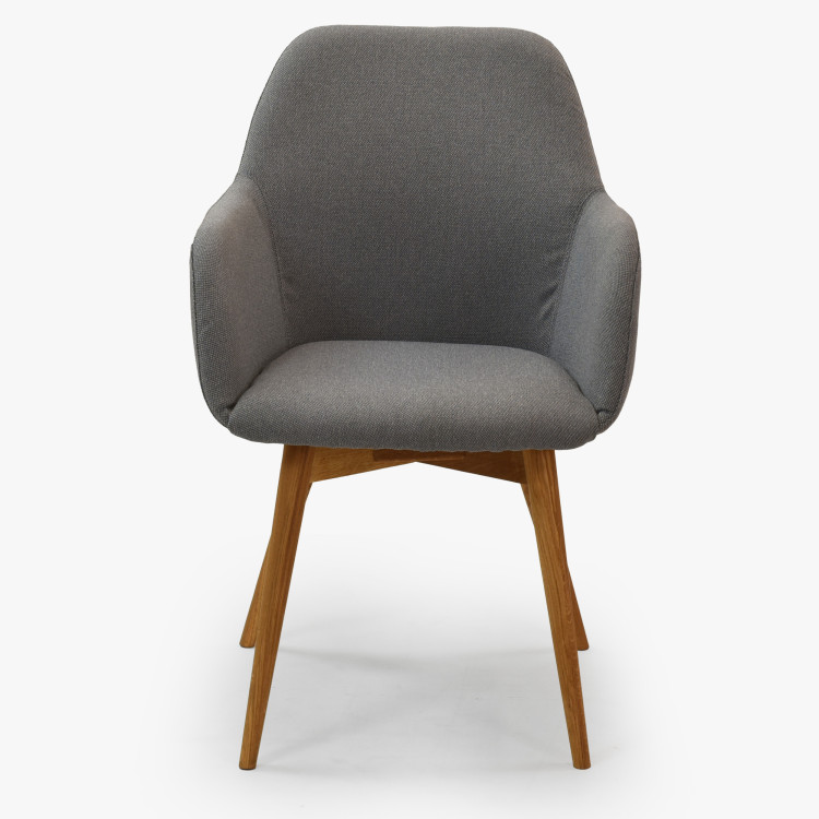 Tervezési szék karfákkal, Sky világosszürke  - 2