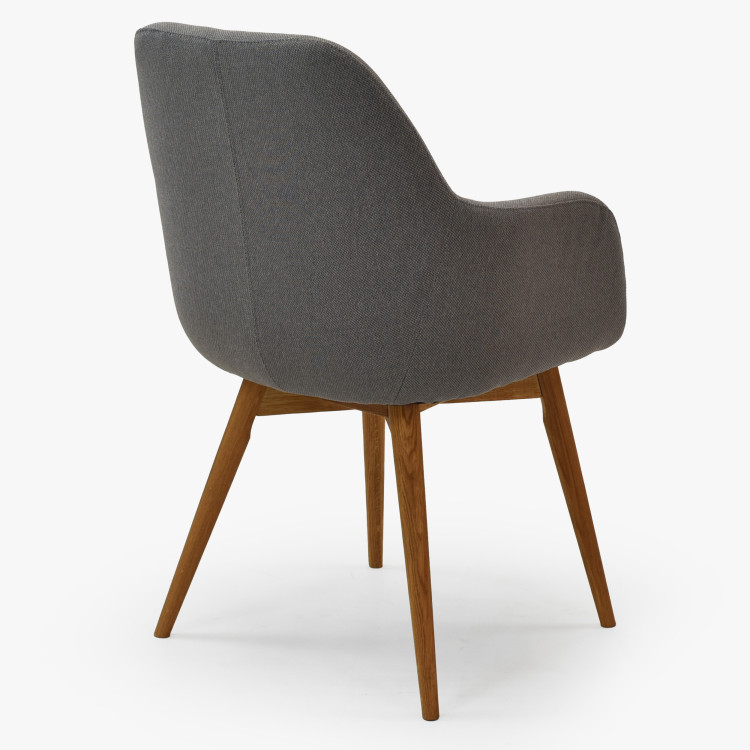 Tervezési szék karfákkal, Sky világosszürke  - 6