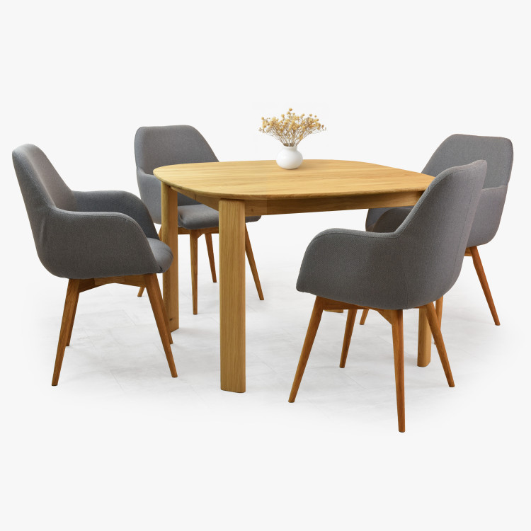 Tervezési szék karfákkal, Sky világosszürke  - 11