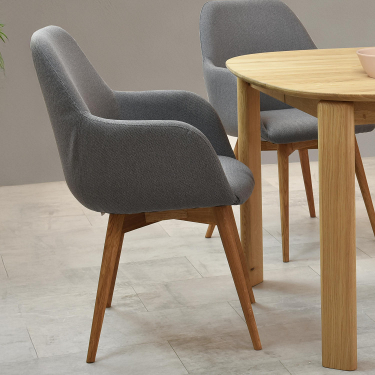 Tervezési szék karfákkal, Sky világosszürke  - 14