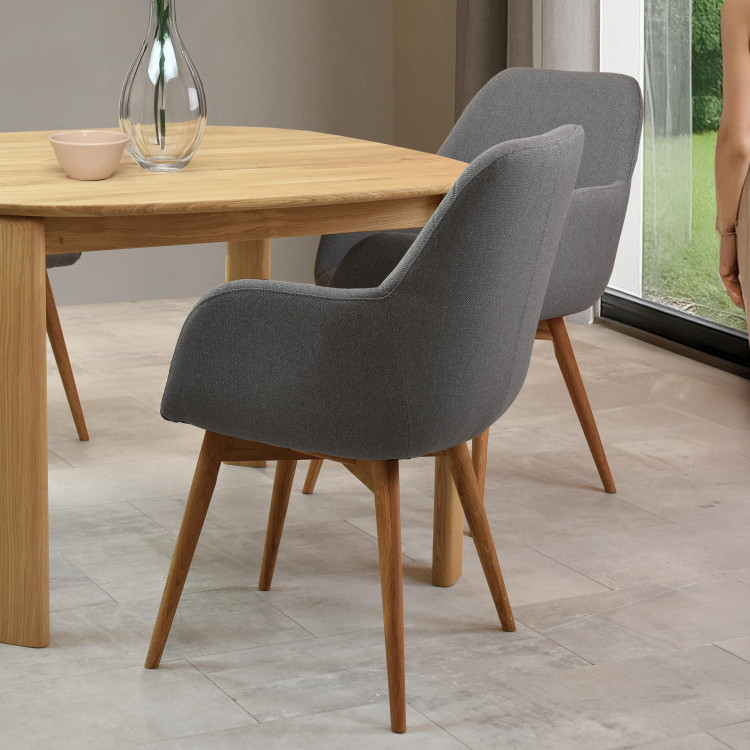 Tervezési szék karfákkal, Sky világosszürke  - 15