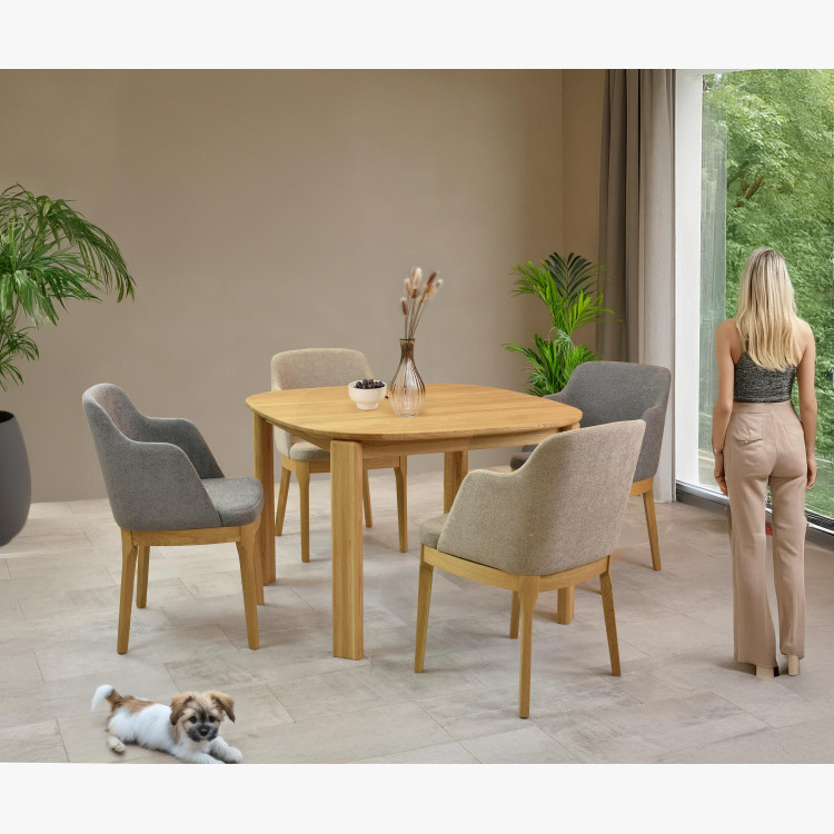 Bővíthető fa étkezőasztal 110-160 cm  - 8