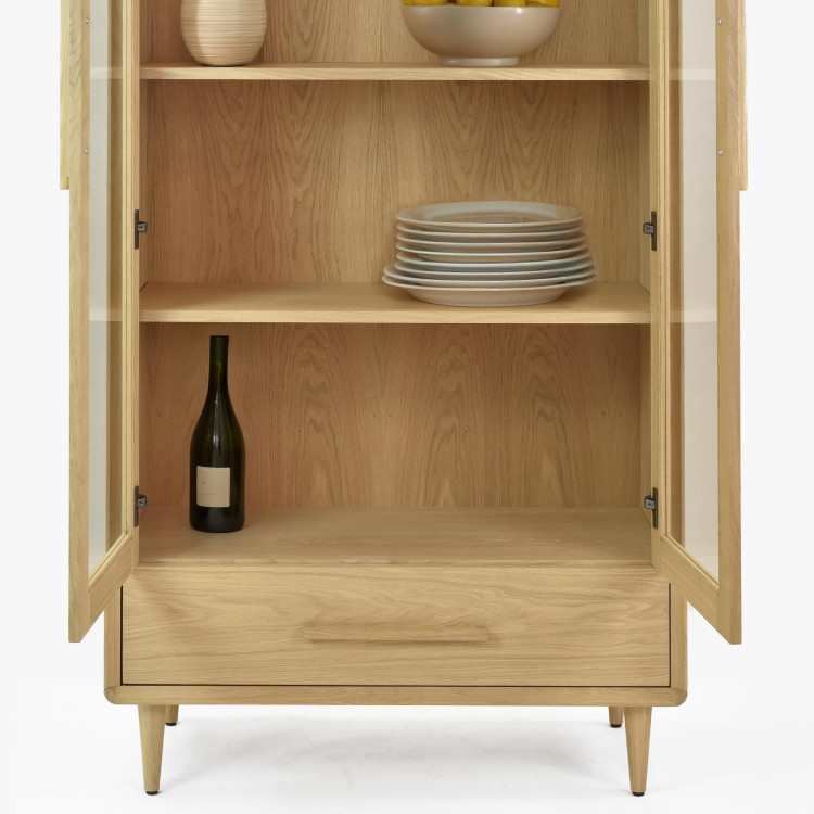 Vitrin 2D fehér tölgy lábakon  - 4