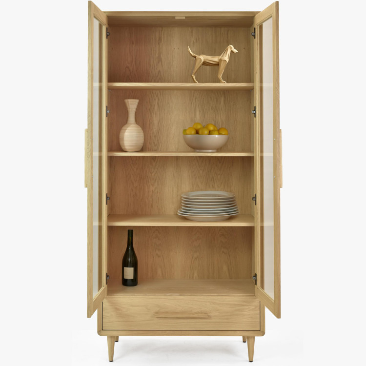 Vitrin 2D fehér tölgy lábakon  - 5