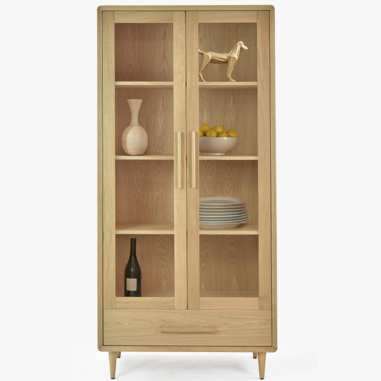 Vitrin 2D fehér tölgy lábakon  - 6