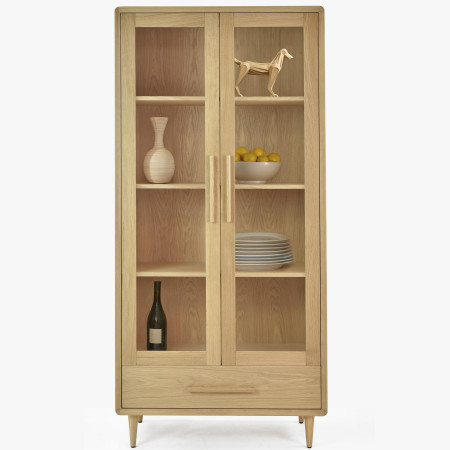 Vitrin 2D fehér tölgy lábakon  - 6