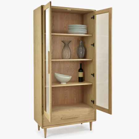 Vitrin 2D fehér tölgy lábakon  - 7