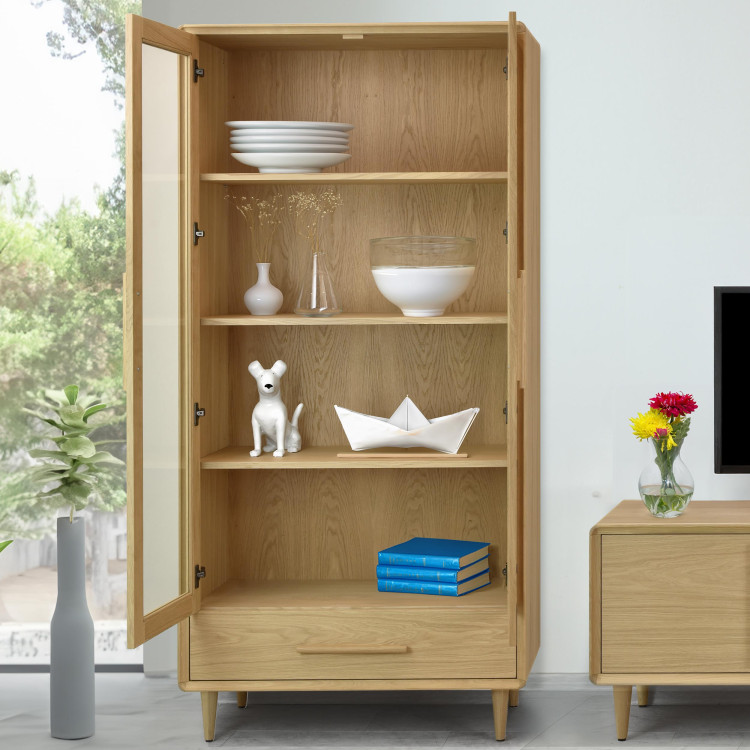 Vitrin 2D fehér tölgy lábakon  - 9