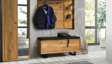 Cipősszekrény párnával, tölgy, Vilo 61  - 2