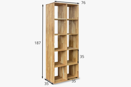 Tölgyfa polcos szekrény  - 4