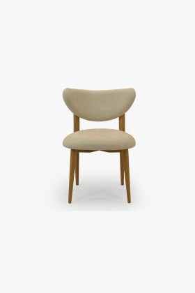 Luxus étkezőszék tölgyfa ecru kárpitozással  - 0 2