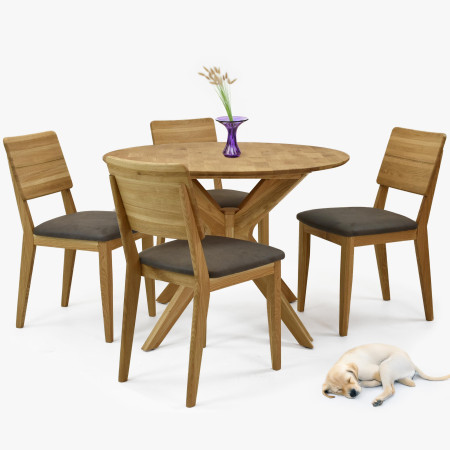 Tömörfa étkezőszék kárpitozott üléssel  - 2