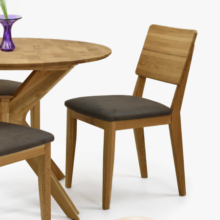 Tömörfa étkezőszék kárpitozott üléssel  - 3