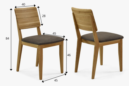 Tömörfa étkezőszék kárpitozott üléssel  - 9