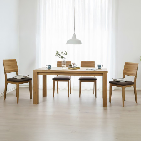 Tömörfa étkezőszék kárpitozott üléssel  - 11