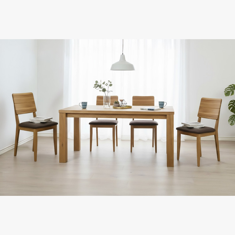 Tömörfa étkezőszék kárpitozott üléssel  - 12