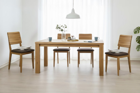 Tömörfa étkezőszék kárpitozott üléssel  - 12