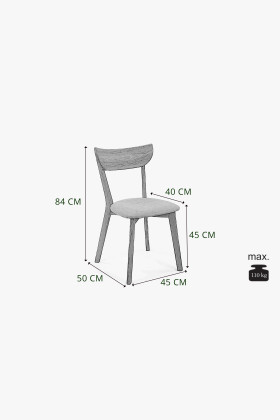 Modern tölgy szék Eva, tölgyfa ülőfelület  - 0 2