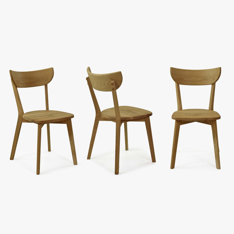 Modern tölgy szék Eva, tölgyfa ülőfelület  - 2