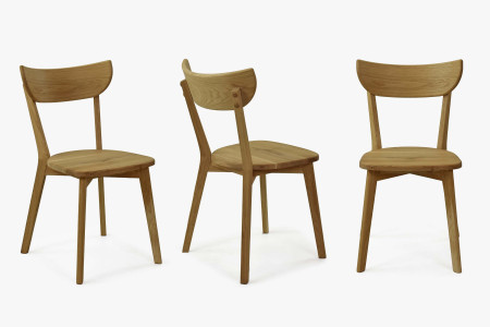 Modern tölgy szék Eva, tölgyfa ülőfelület  - 2